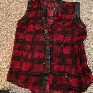 Rock and republic cut off sleeve blouse